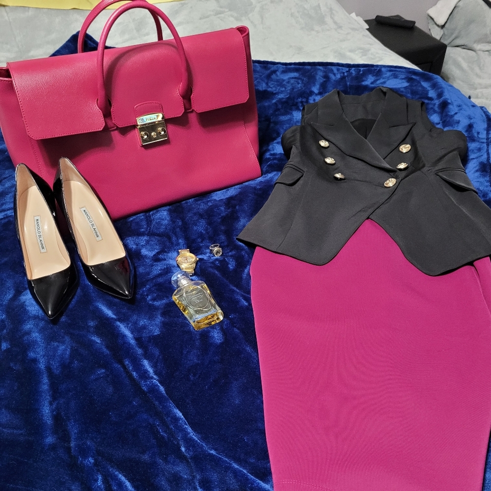 Furla Metropolis Large tote handbag Fuchsia